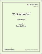 We Stand As One SATB choral sheet music cover